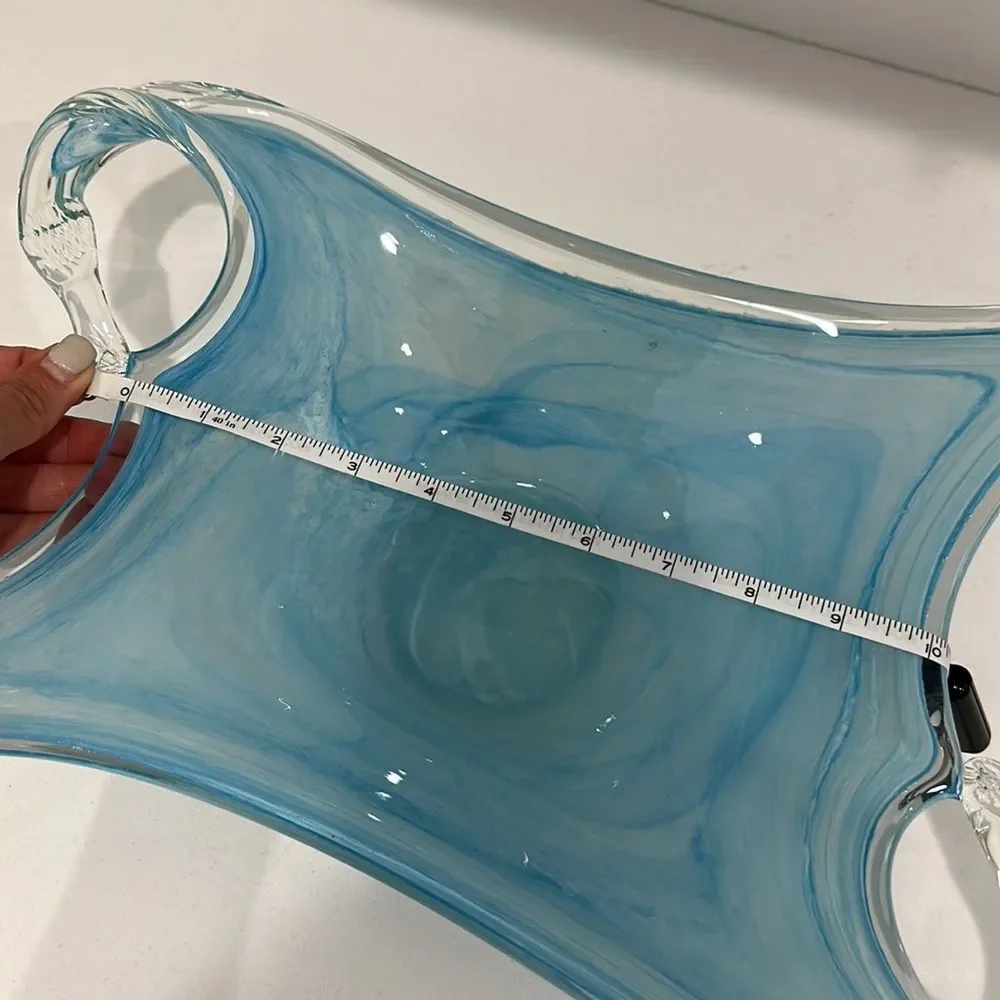 Blue ocean crystal bowl